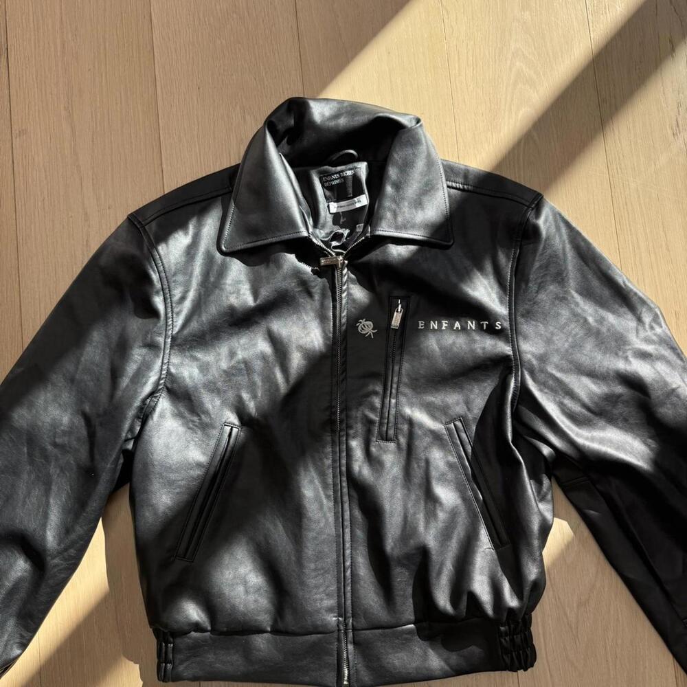 Enfants Riches Deprimes Great smoky embroidered leather jacket